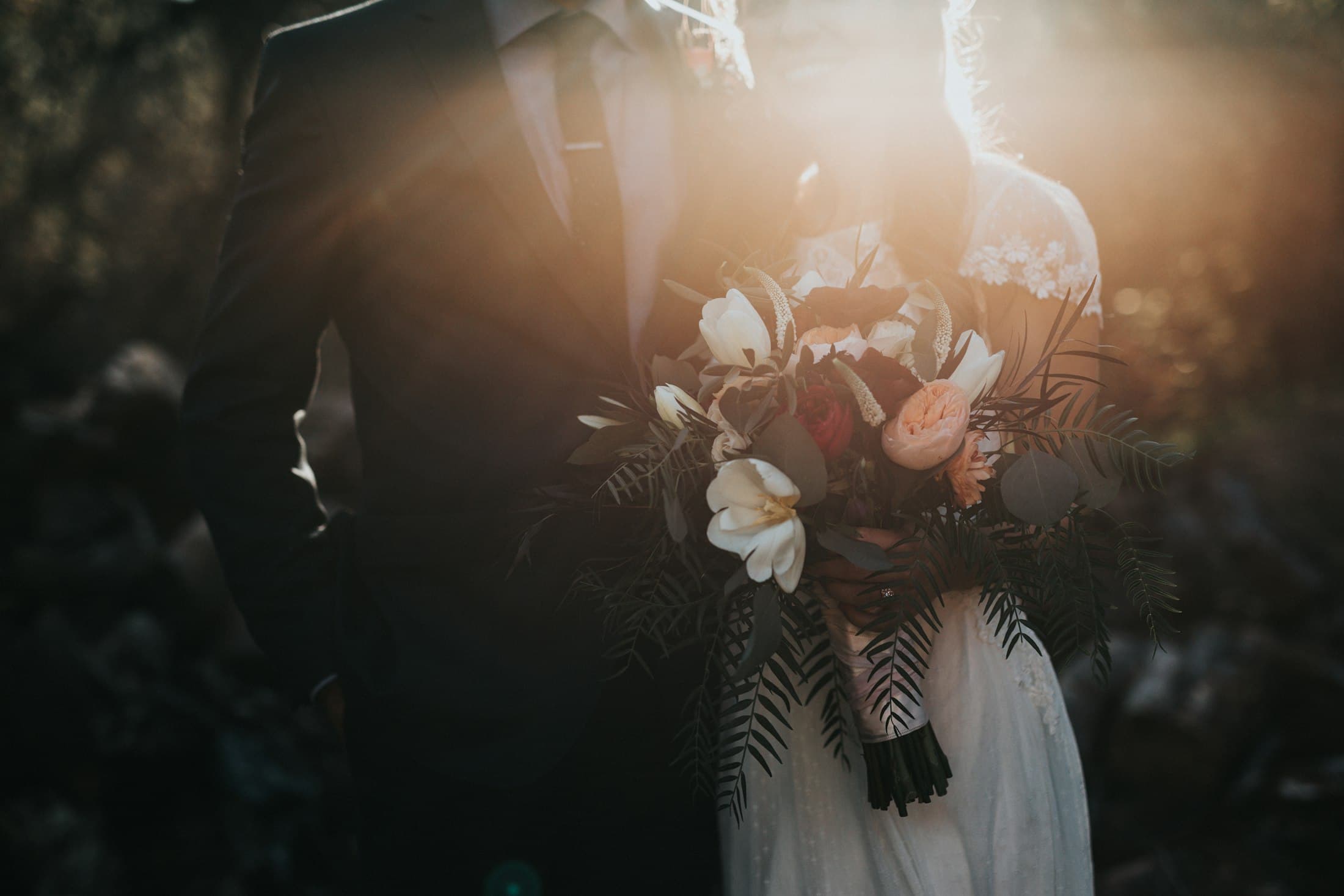 Elegant couple celebrating their luxury destination wedding